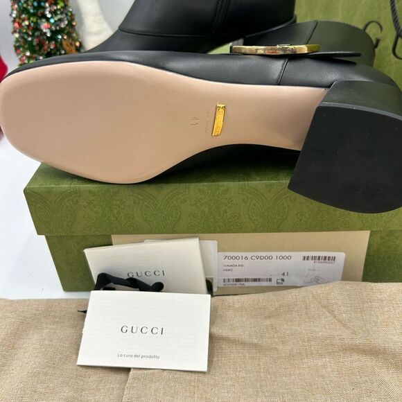 Women’s Gucci, Leather GG Blondie, 55 mm ankle boots size 41 made in Italy - Picture 10 of 12